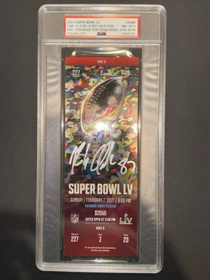 2021 Super Bowl Ticket, PSA DNA Rob Gronkowski Autograph  Brady & Gronk's Last! - Image 1 of 4
