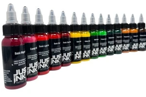 (199,80 €/L) 5x JUSTiNK XXL SET a scelta! TATUAGGIO PROFESSIONALE TEDESCO COLORE REACH Just Ink - Foto 1 di 17