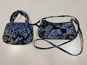 Portafoglio/borsa e borsa cosmetici Vera Bradley Cross Body Windsor blu navy - Foto 1 di 6