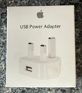 GENUINE APPLE 5W A1399 USB POWER ADAPTER WHITE FOR IPHONE NEW SEALED IN BOX - Picture 1 of 2