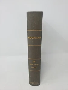 March-August 1907 Bookman Magazine Bound Ex-Library Hardcover - Picture 1 of 6