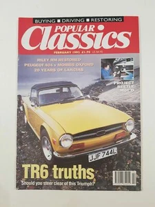 Popular Classics Magazine February 1992 Vintage Magazine 1990s Peugeot 404 - Picture 1 of 2