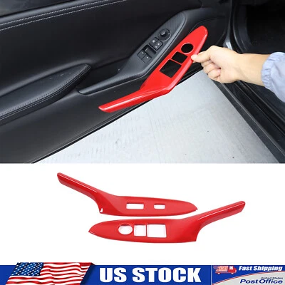 Panel de interruptor de elevación de ventana interior rojo superpuesto para Mazda MX-5 Miata 2016-23 Foto 1 de 4