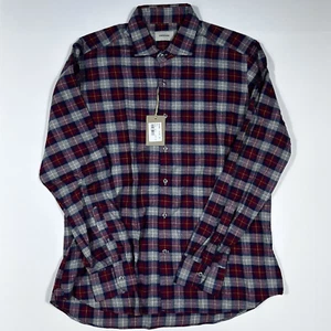 $185 Nuevo ORDEAN Para hombres Talla X-Grande XL Cuadros Multicolor L/S Franela Botón Delantero - Imagen 1 de 7