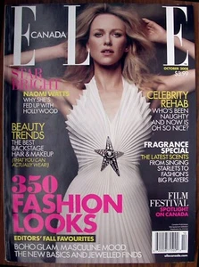 NAOMI WATTS October 2008 Elle Canada Magazine 88 King Kong The Watcher - Picture 1 of 1