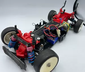 For parts TAMIYA TA-02 TA02 FRP chassis with motor and ESC vintage rare - Picture 1 of 16