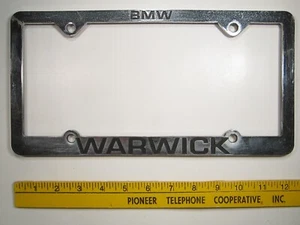 DEALER License Plate Frame BMW WARWICK Rhode Island Z251A6 - Picture 1 of 1
