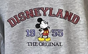 Disneyland Resort 1955 Mickey Mouse Walt Disney Gray Full Zip Hoodie Size XL - Picture 1 of 12