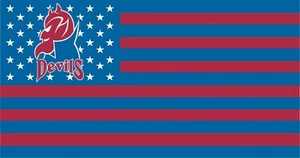 FAIRLEIGH DICKINSON UNIVERSITY DEVILS 3x5 FLYING WALL HANG FLAG FREE SHIPPING - Picture 1 of 1