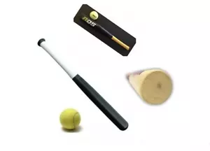 17"/ 18" Rounders Baseball Bat With Soft Tennis Ball Kids Wooden Play Set Sport - Picture 1 of 4