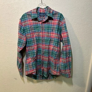 Camisa para hombre Ralph Lauren con botones talla M a cuadros ajuste personalizado - Imagen 1 de 3