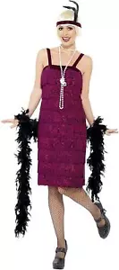 Smiffys Purple Jazz Flapper Womens 1920s Costume - Picture 1 of 3