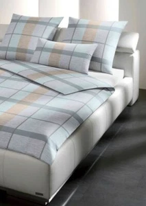 Joop! Mako Satin Duvet Cover 155x220cm Check Grey Yellow Network 4511/8 - Picture 1 of 2
