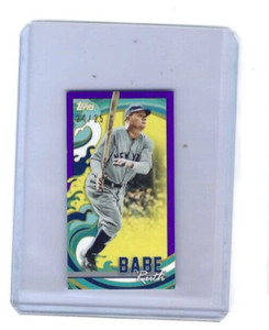 2022 Topps RIP Mini Babe Ruth Purple 24/25 NY Yankees HOF