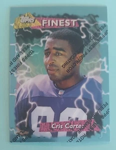 1995 Topps Finest CRIS CARTER #263 w/coating Minnesota Vikings HOF  - Picture 1 of 3