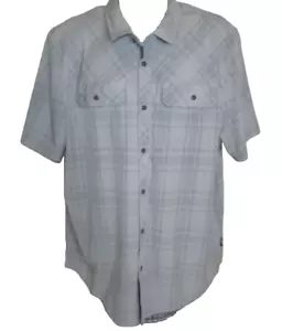 Gerry XXL Gray Short Sleeve Quick Dry Tech Woven Button Up Shirt - Picture 1 of 7