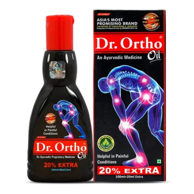 Dr Ortho Pain Relief Ayurvedic Medicine Oil - 100ml+20ml Extra
