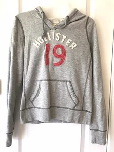 HOLLISTER Gray Hooded Sweatshirt Hoodie Girl's Size Medium - Picture 1 of 10