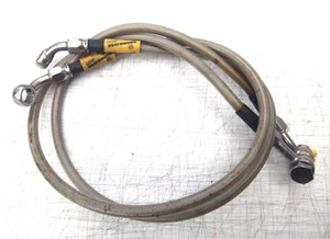 TRIUMPH TT 600 FRONT BRAKE HOSES GOODRIDGE BRAIDED BRAKE HOSES & BOLT 2000 - 03 - Picture 1 of 8