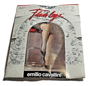 Flash Legs Pantyhose Black Small Ivy Motif Emilio Cavallini Italy - Picture 1 of 2