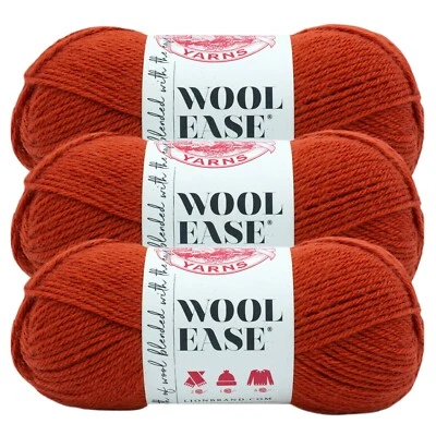 (3 Pack) Lion Brand Yarn 620-033A Wool-Ease Yarn, Koi