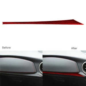 Red Carbon Fiber Co-pilot Dashboard Panel Cover For Toyota 86 Subaru BRZ 16-2020 - Picture 1 of 10