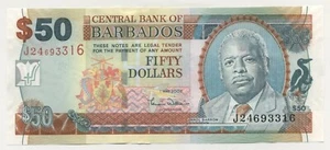 Barbados 50 Dollars 1-5-2007 Pick 70 UNC Uncirculated Banknote Ref 316 - Bild 1 von 2