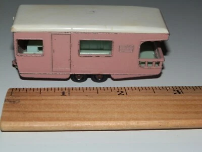 Remolque Lesney Pink 1965 vintage caravana #23 serie Matchbox Foto 1 de 4