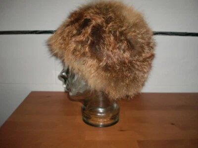 GORRO RUSO VINTAGE PIEL PELO NATURAL ZORRO ROJO CANADA  USHANKA COSACO 58 CMS - Imagen 1 de 4
