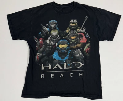 Halo Reach Promo Shirt 2010 Xbox 360 Game Size L Bungie Gamer Tee RARE Spartans - Image 1 of 3