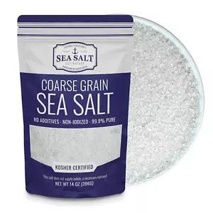 Coarse Sea Salt for Grinder Refill, Coarse Grain Kosher Salt, Non-Iodized Coarse - Picture 1 of 11