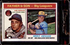 Mike Hegan 1976 Topps #69 Signed Baseball Card Milwaukee Brewers DECEASED