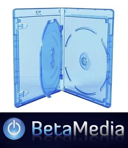 3 x Blu Ray Triple 14mm Quality Cover Cases with logo - Holds 3 Bluray Discs - Picture 1 of 3