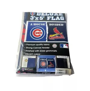 Chicago Cubs & St Louis Cardinals "House Divided" Logo Flag 3x5 w 2 Grommets NEW - Picture 1 of 3