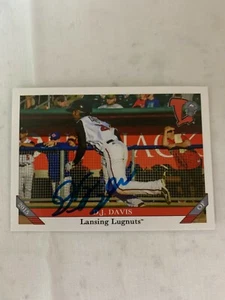 D.J Davis 2015 Signed Lansing Lug Nuts Team Card - Picture 1 of 1