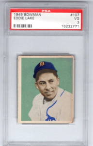 1949 Bowman #107 Eddie Lake PSA 3 VG