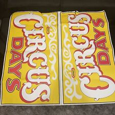 Kraft Advertising Double Sided CIRCUS DAYS Poster 35.5” X 19” Folded In Half