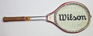 Vintage Wilson T2000 Metal Tennis Racquet + Cover -Leather Grip USA Racket - Picture 1 of 7