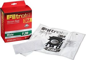 Filtrete Replacement Miele FJM Synthetic Vacuum Bag, 5 Bags and 2 Filters