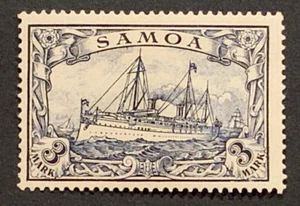 Travelstamps: GERMANY GERMAN SAMOA STAMPS Kaiser's Yacht 3m Mint OG H UnWMK - Picture 1 of 5