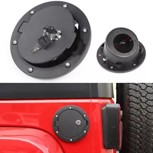 USA Flag Gas Cap Cover Locking Fuel Door for 07-18 Jeep Wrangler JK & Unlimited - Bild 1 von 12