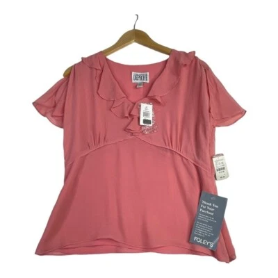 Nueva Blusa Yves Cossette Depeche Mode 100% Seda Talla 10 Rosa Foto 1 de 4