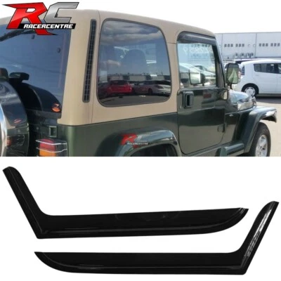 For 97-06 Jeep Wrangler TJ Window Visor Vent Rain Guards Sun Shade Deflectors Foto 1 de 4