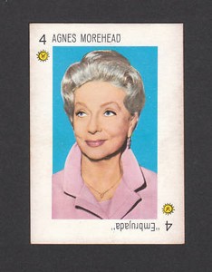 Bewitched Agnes Moorehead 1969 Rare TV Card from Spain