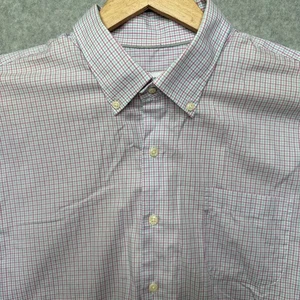 Camisa de vestir Peter Millar XL rosa a cuadros con botones manga larga para hombre - Imagen 1 de 9