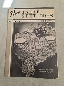 Neues Tischgedeck Buch 95 The Spool Cotton Company 1937 Vintage Design Nr. 7068 - Bild 1 von 9