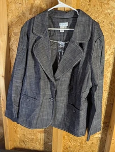 Blazer forrado de mezcla de lino K. Jordan 22W - Imagen 1 de 6