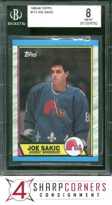 1989 TOPPS #113 JOE SAKIC RC HOF BGS 8 - Image 1 of 4