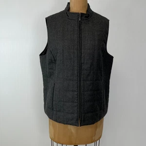Talbots Vest Women 14 Wool Core Jacket Light Lined Quilt Zip Coat Pocket Core No - Picture 1 of 12