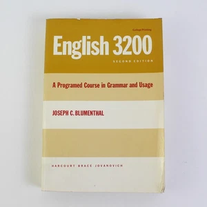 English 3200 Second Edition by Joseph C Blumenthal 1972 College Printing PB - Bild 1 von 5